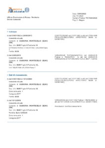 Visura catastale storica su immobile rilasciata dall'Agenzia delle Entrate